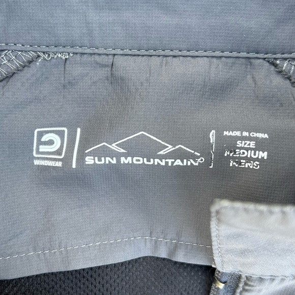 Sun Mountain Windwear Golf Jacket Full Zip “Maderas” Red/Gray - Men’s Sz Medium - Picture 3 of 6